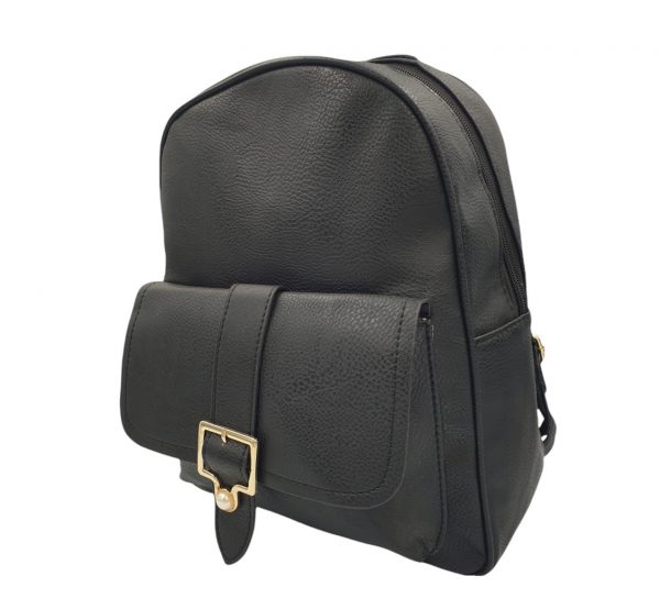 Γυναικεία τσάντα πλάτης (backpack) με αγκράφα στην τσέπη - Image 2