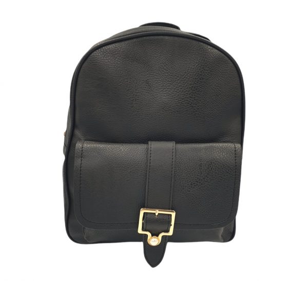 Γυναικεία τσάντα πλάτης (backpack) με αγκράφα στην τσέπη