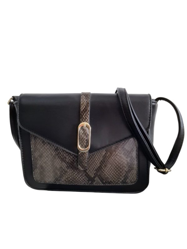 ΓΥΝΑΙΚΕΙΑ ΤΣΑΝΤΑ ΜΑΥΡΗ ΜΕ ΜΟΤΙΒΟ SNAKE SKIN - Image 7